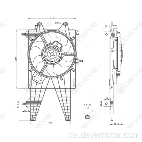 12v Luftkühler für FIAT PUNTO